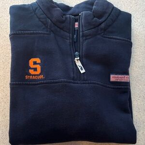 Vineyard Vines Navy Syracuse Half-Zip Pullover